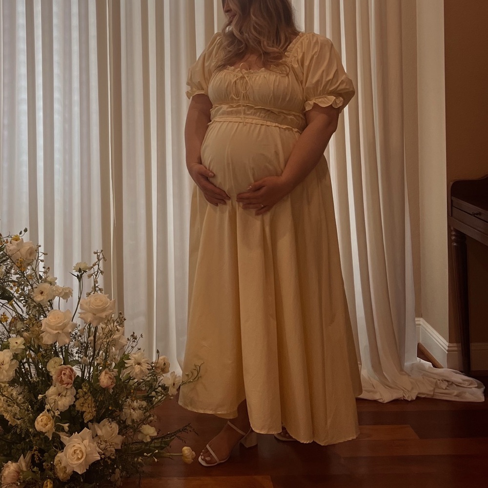 Sydnee Butter Yellow Puff Sleeve Dress